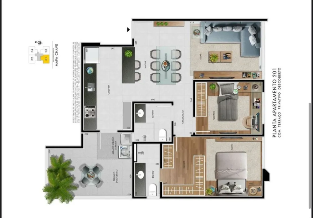 Apartamento, 2 quartos, 78 m² - Foto 2