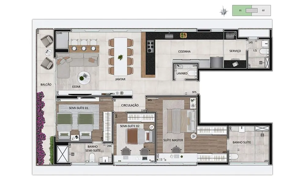Apartamento, 2 quartos, 95 m² - Foto 9