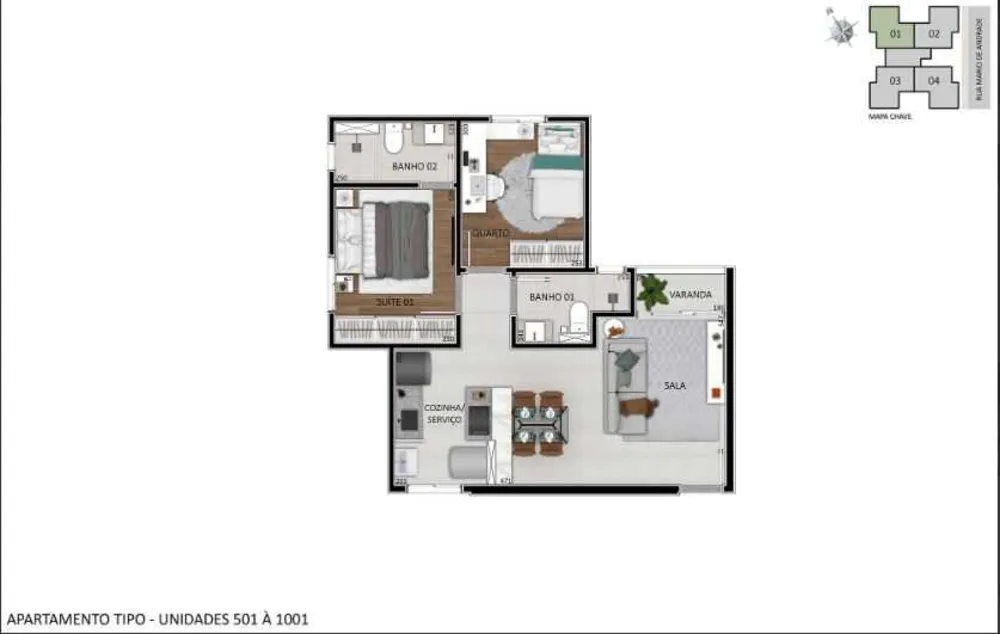 Apartamento, 2 quartos, 53 m² - Foto 8
