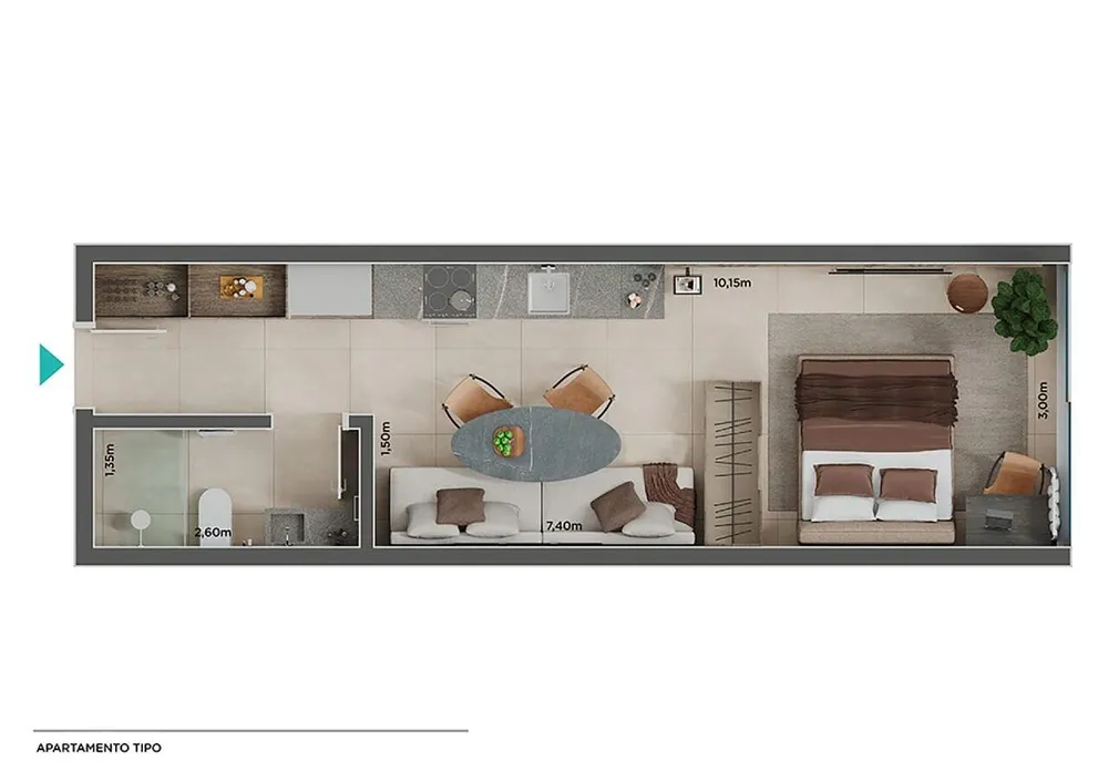 Apartamento, 1 quarto, 33 m² - Foto 4