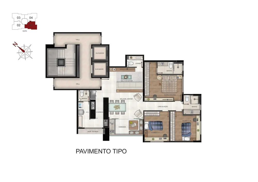 Apartamento, 3 quartos, 107 m² - Foto 12
