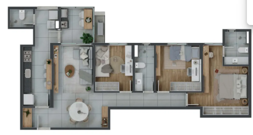 Apartamento, 3 quartos, 93 m² - Foto 1
