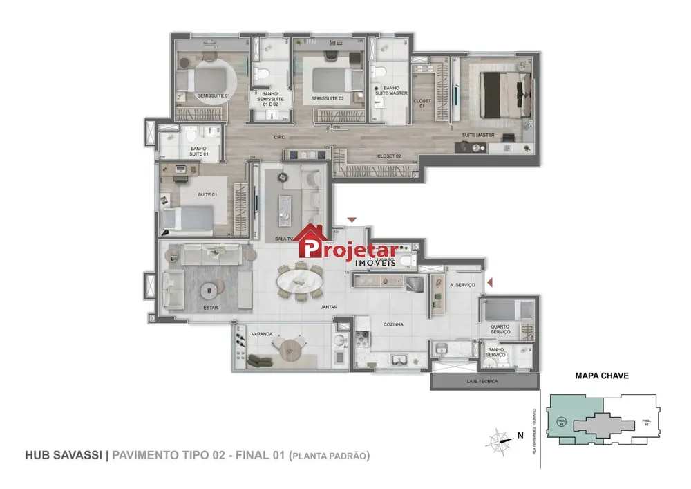 Apartamento, 4 quartos, 157 m² - Foto 1