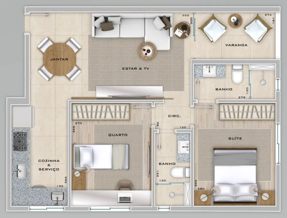 Apartamento, 2 quartos, 65 m² - Foto 5