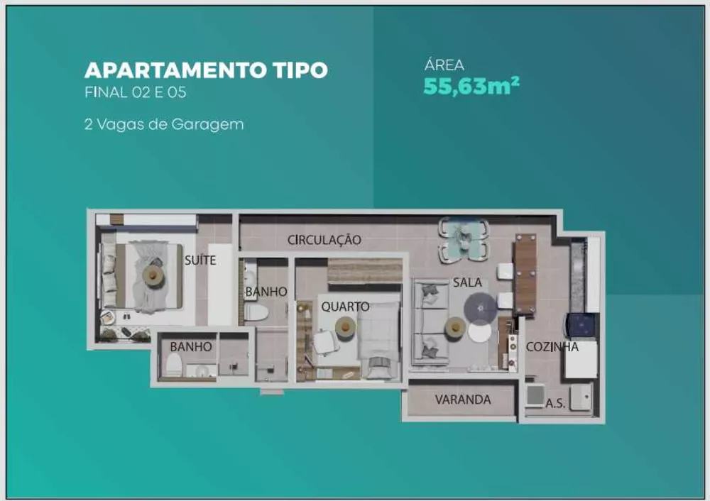 Apartamento à venda com 2 quartos, 56m² - Foto 12