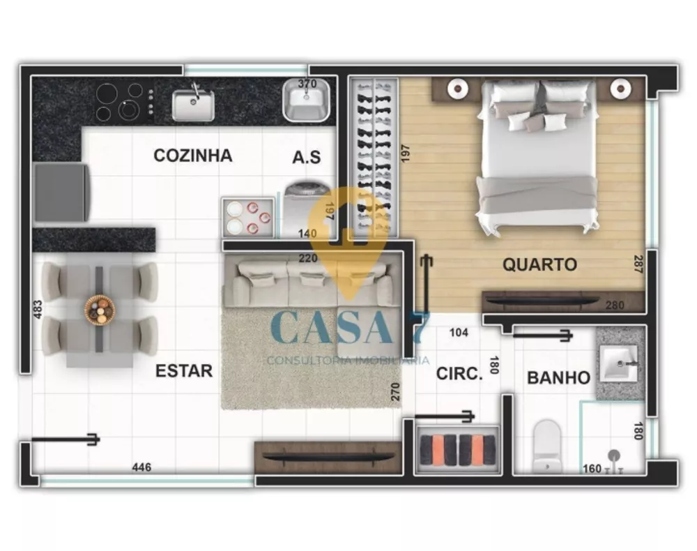 Apartamento à venda com 1 quarto, 40m² - Foto 14