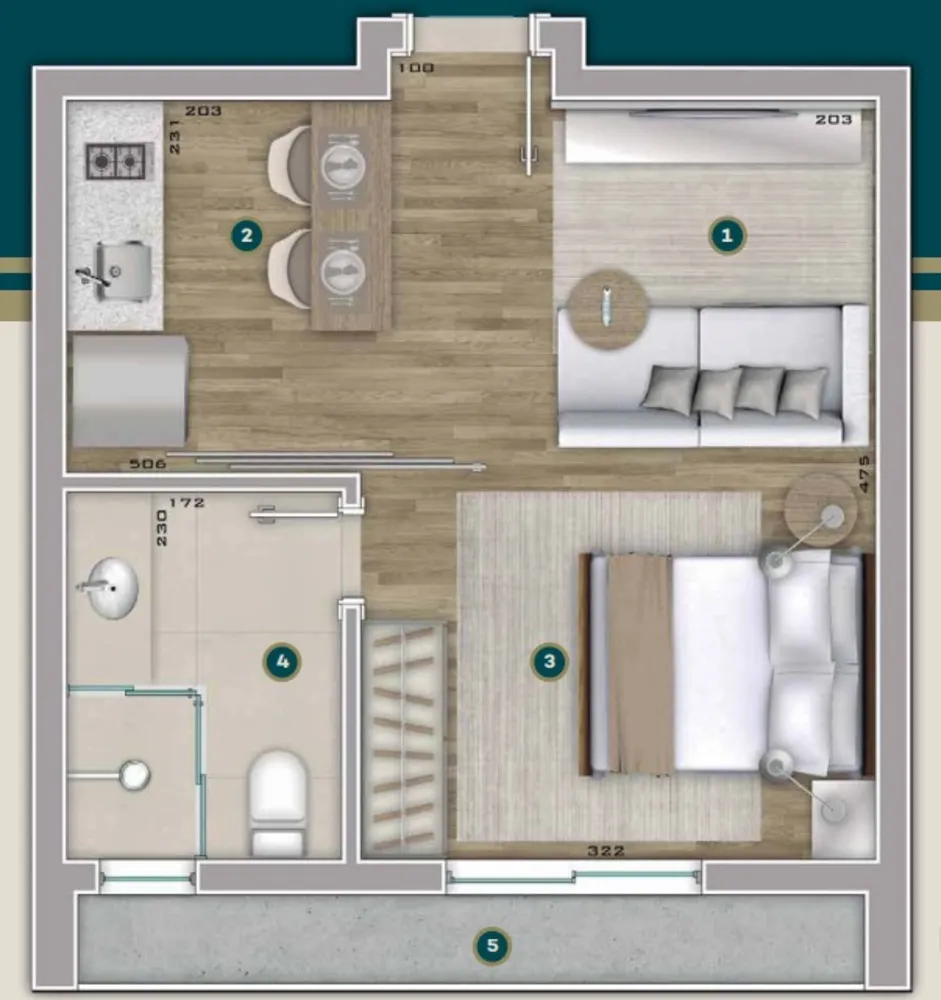Apartamento, 1 quarto, 31 m² - Foto 9
