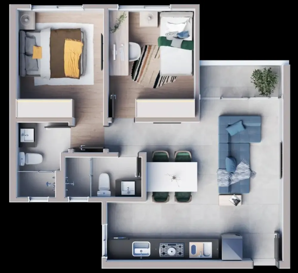 Apartamento, 2 quartos, 56 m² - Foto 5