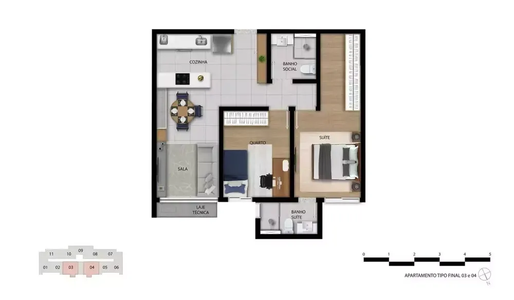 Apartamento, 2 quartos, 54 m² - Foto 6