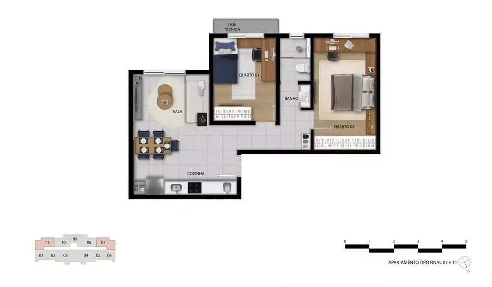 Apartamento, 2 quartos, 54 m² - Foto 5