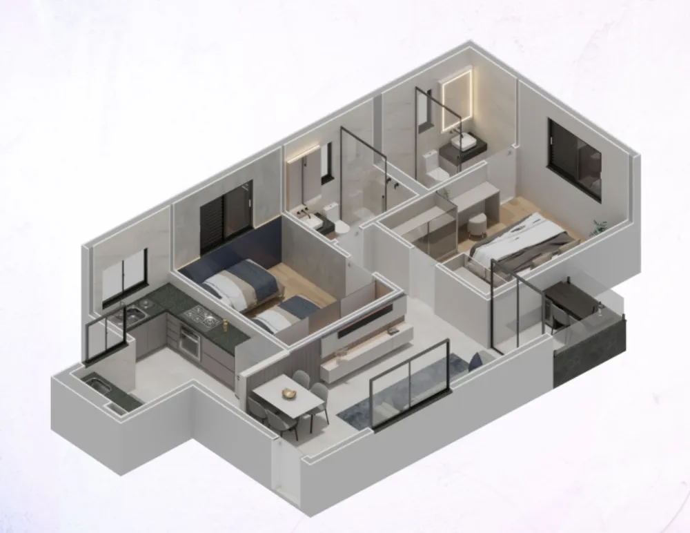 Apartamento, 2 quartos, 66 m² - Foto 8