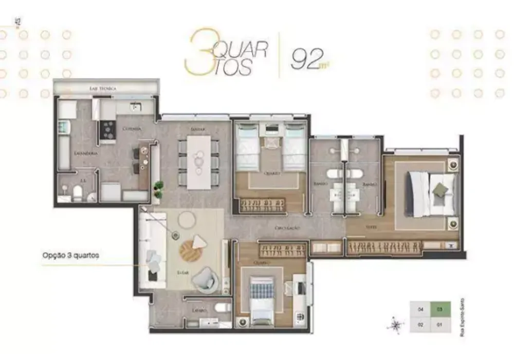 Apartamento, 3 quartos, 92 m² - Foto 5