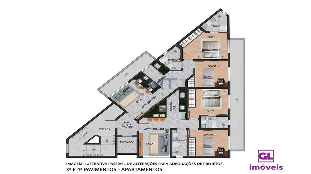 Apartamento, 2 quartos, 50 m² - Foto 3