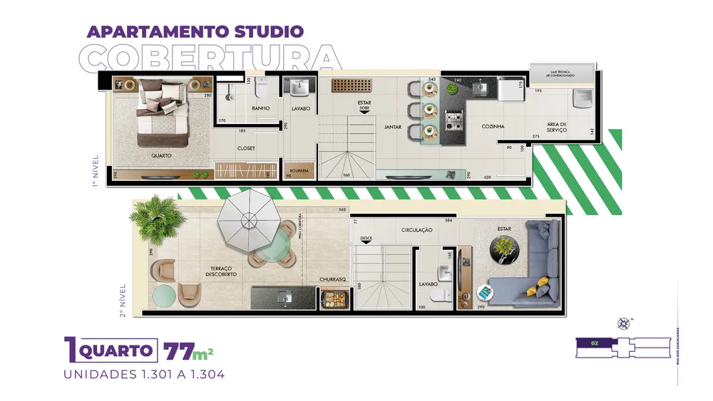 Cobertura, 1 quarto, 77 m² - Foto 4