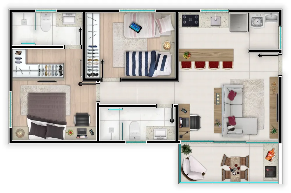 Apartamento, 2 quartos, 25 m² - Foto 3