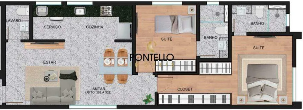 Apartamento, 2 quartos, 65 m² - Foto 7