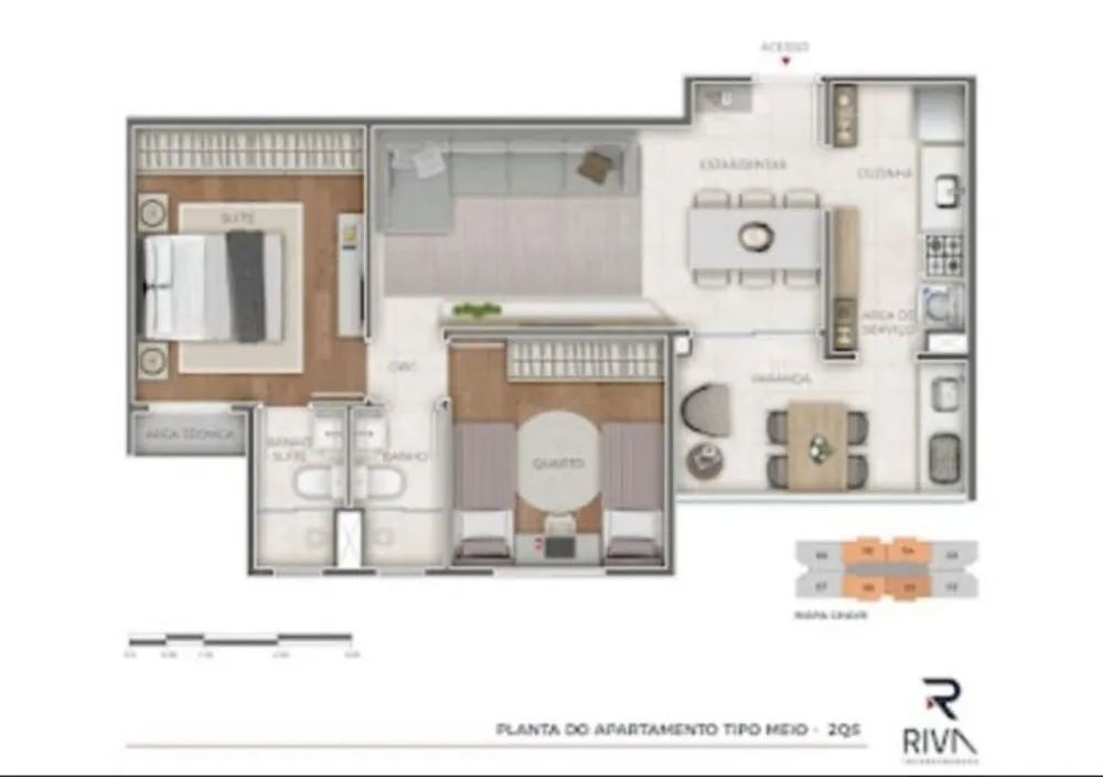 Apartamento, 3 quartos, 79 m² - Foto 2