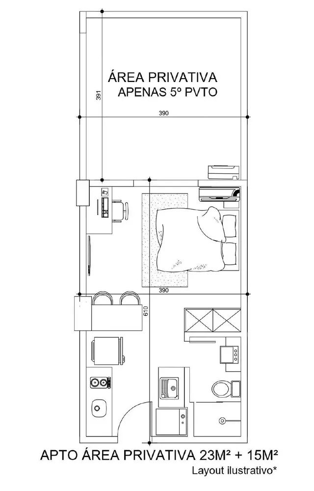 Flat/Apart Hotel, 1 quarto, 77 m² - Foto 2