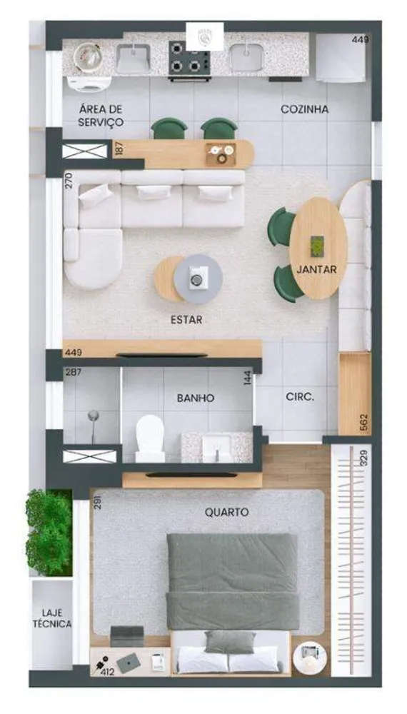 Apartamento, 1 quarto, 54 m² - Foto 18