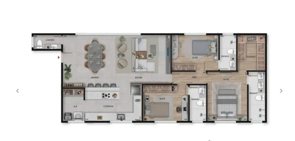 Apartamento, 3 quartos, 102 m² - Foto 2