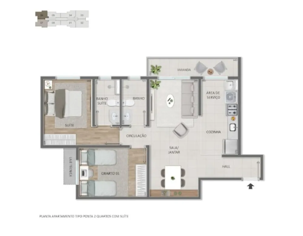 Apartamento, 2 quartos, 48 m² - Foto 5