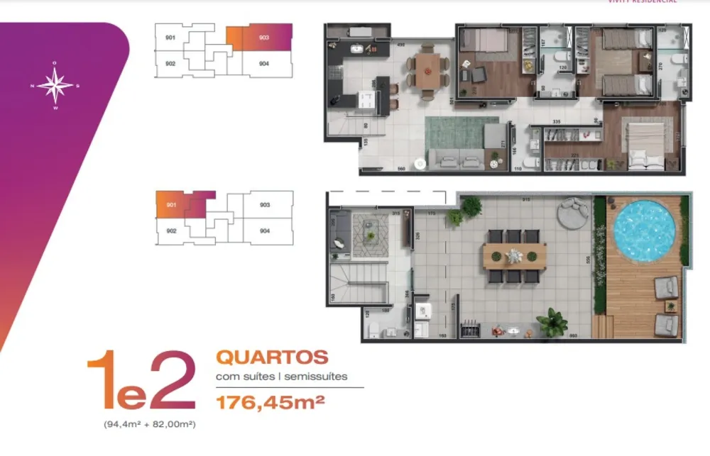 Cobertura, 3 quartos, 127 m² - Foto 1