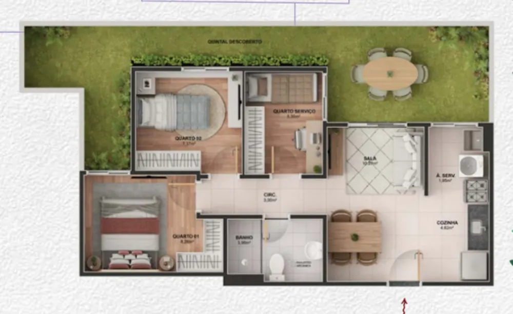 Apartamento, 2 quartos, 42 m² - Foto 4