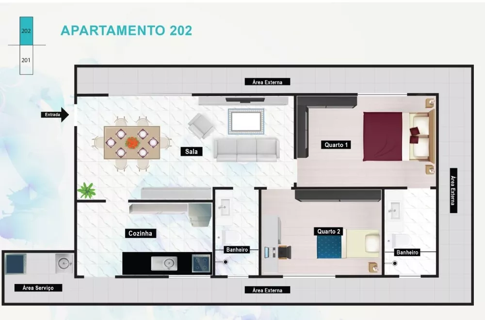 Apartamento à venda com 3 quartos, 79m² - Foto 3