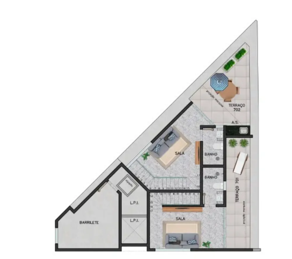 Cobertura, 1 quarto, 60 m² - Foto 2