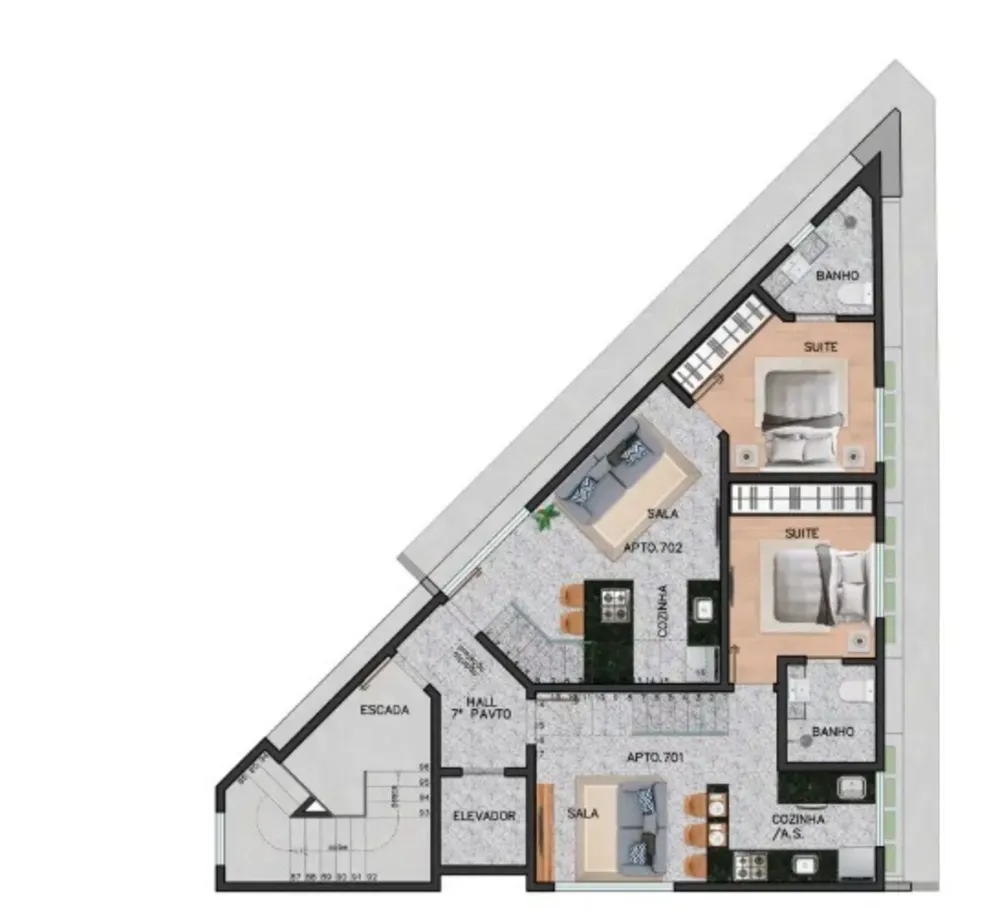 Cobertura, 1 quarto, 60 m² - Foto 1