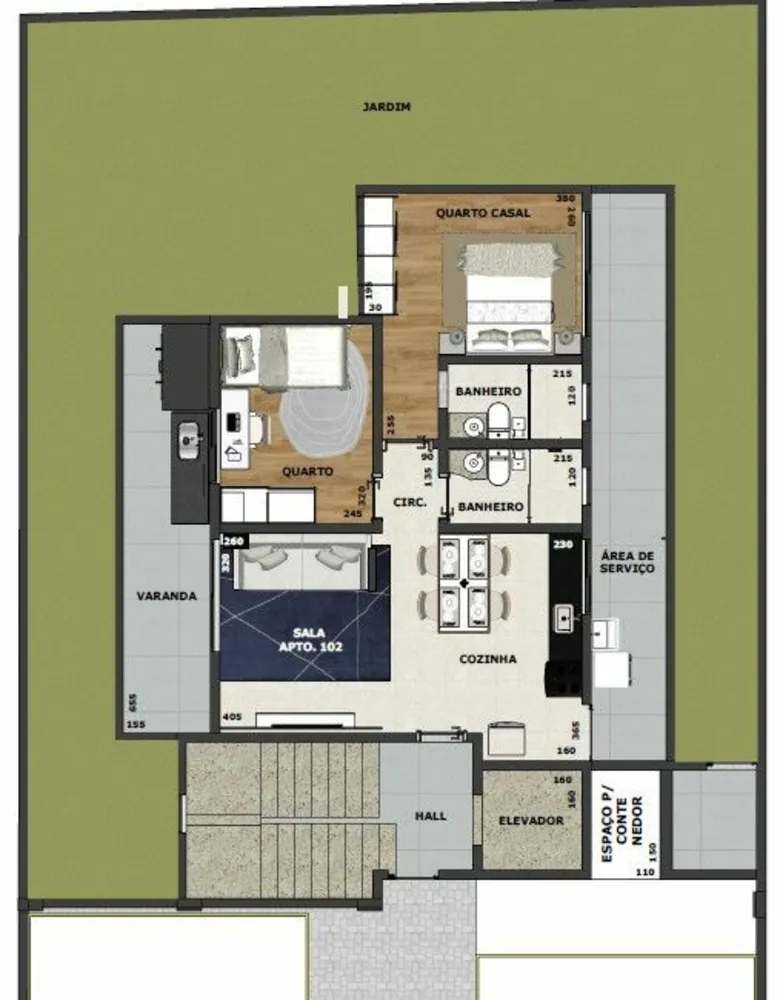 Apartamento, 2 quartos, 71 m² - Foto 8