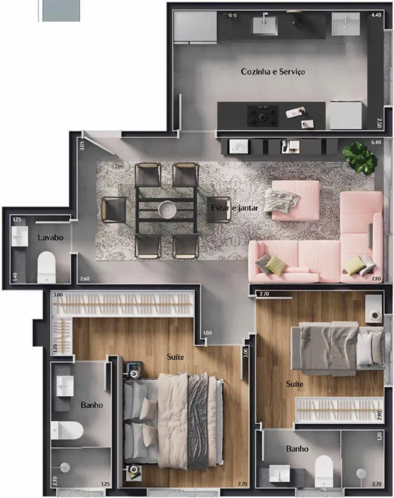 Apartamento, 3 quartos, 113 m² - Foto 19