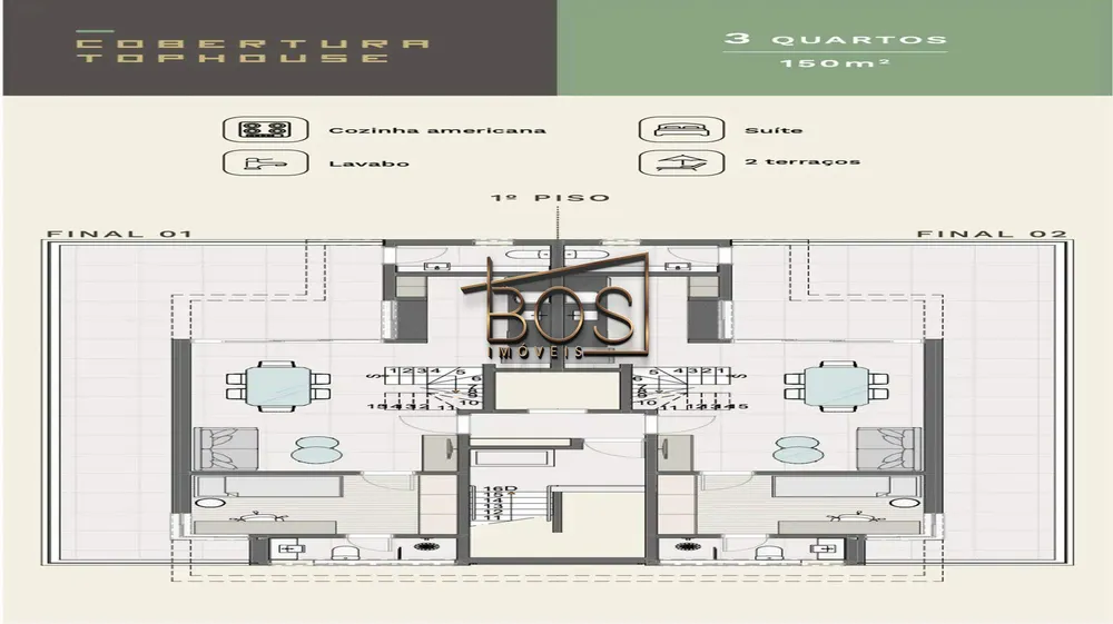 Cobertura, 3 quartos, 103 m² - Foto 8
