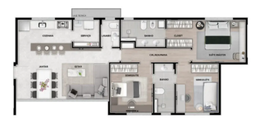 Apartamento, 3 quartos, 90 m² - Foto 2