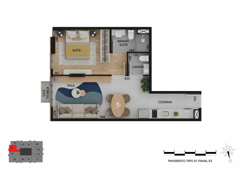 Apartamento, 1 quarto, 51 m² - Foto 6