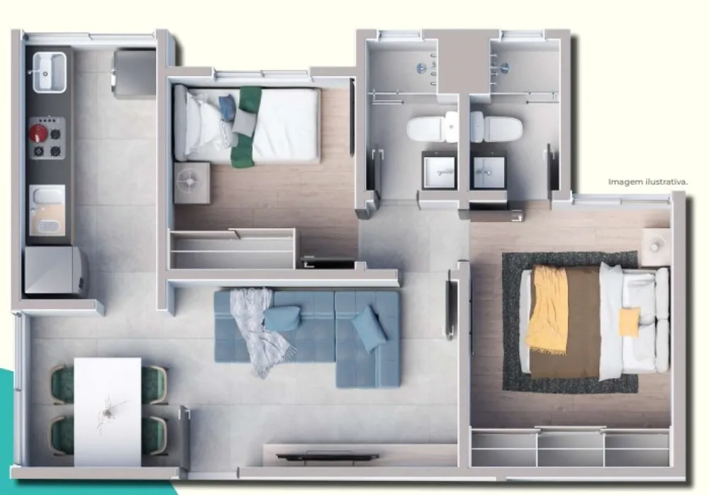 Apartamento, 2 quartos, 49 m² - Foto 10