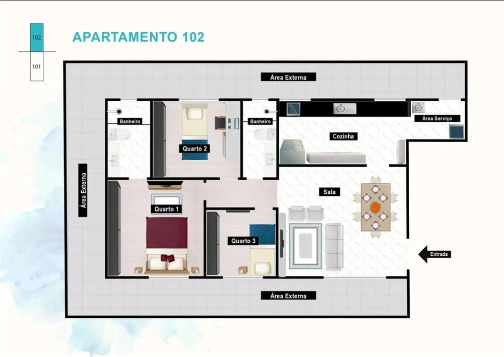 Apartamento, 3 quartos, 135 m² - Foto 1