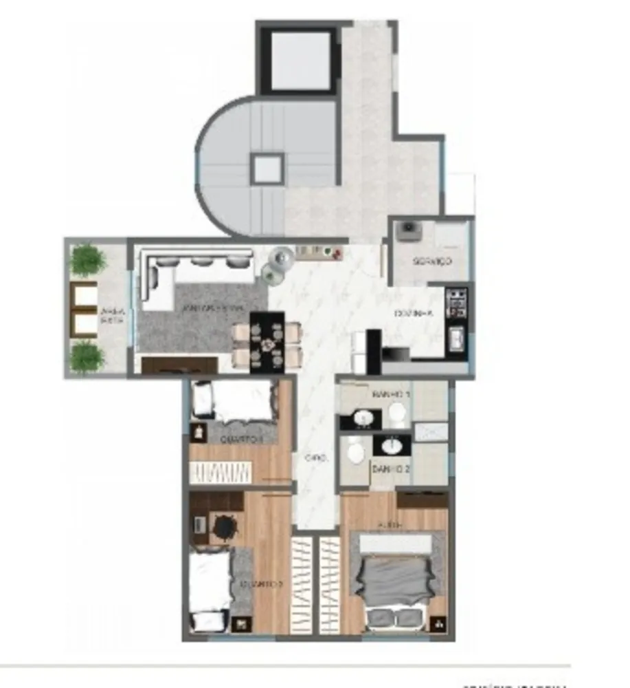 Apartamento, 3 quartos, 103 m² - Foto 2