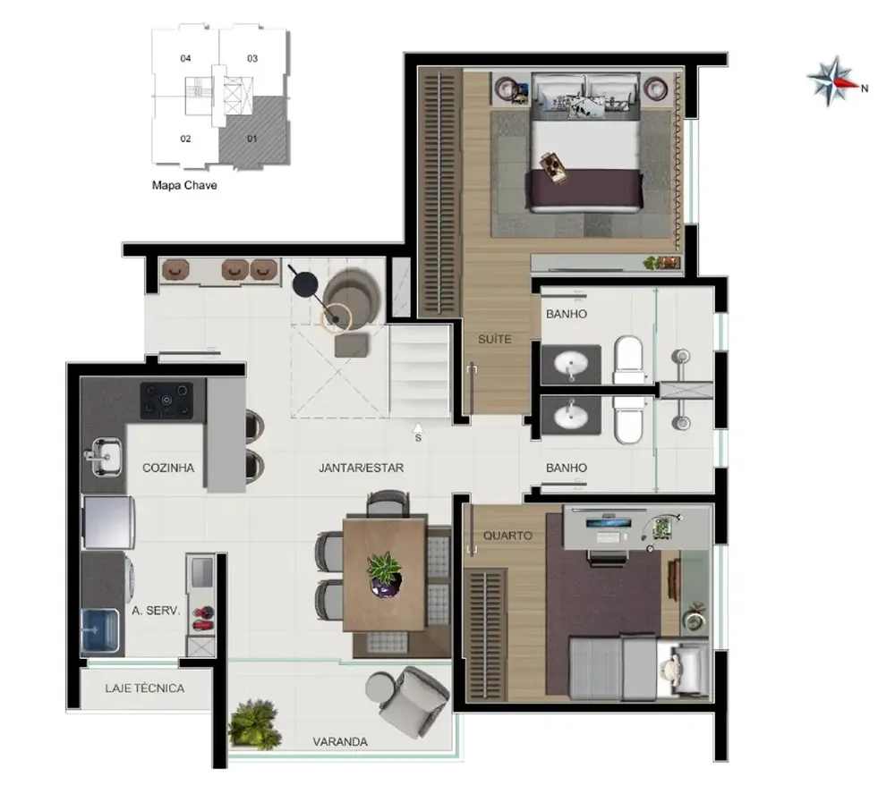 Cobertura, 2 quartos, 80 m² - Foto 10