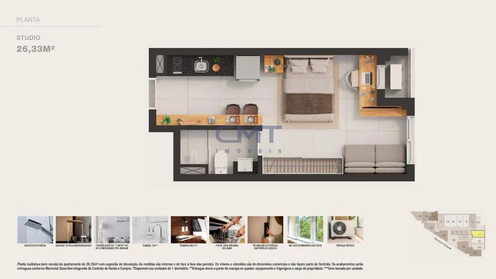 Apartamento, 1 quarto, 26 m² - Foto 13