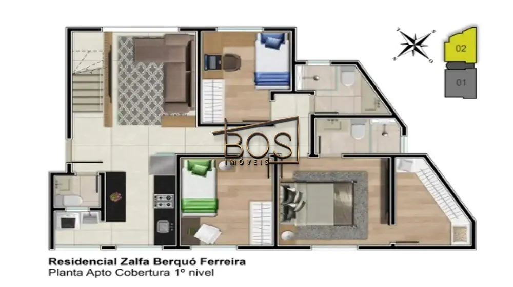 Apartamento, 3 quartos, 68 m² - Foto 7