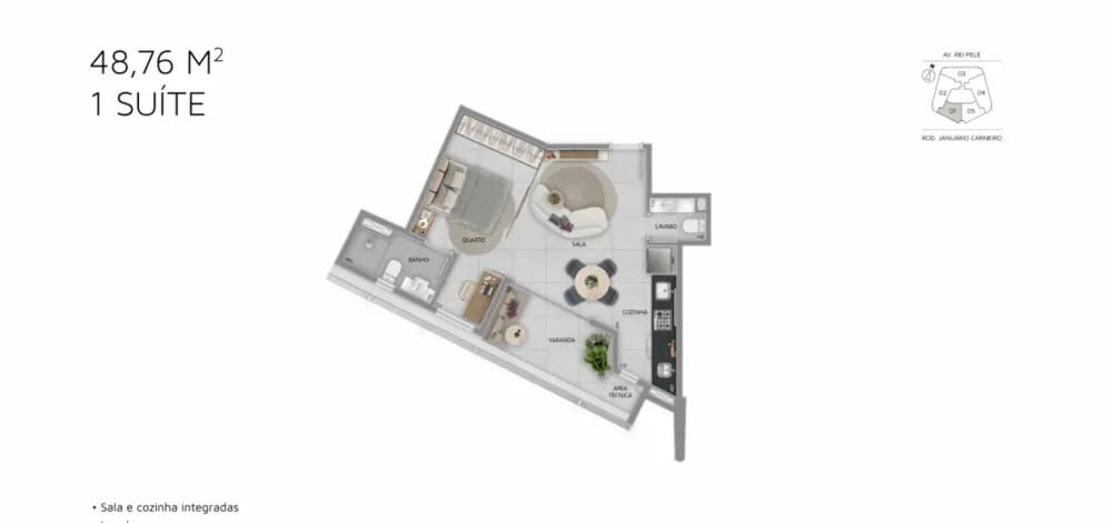 Apartamento, 1 quarto, 49 m² - Foto 5