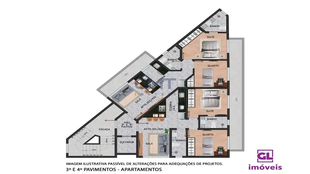Apartamento, 1 quarto, 55 m² - Foto 3