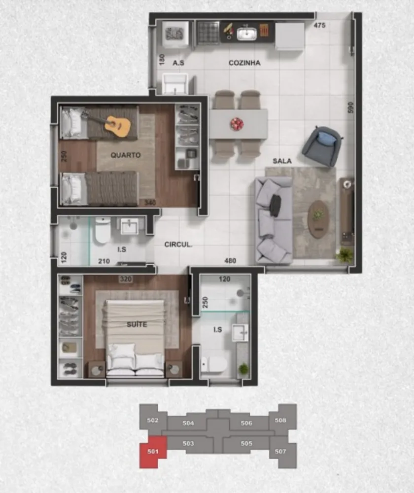 Cobertura, 2 quartos, 108 m² - Foto 2