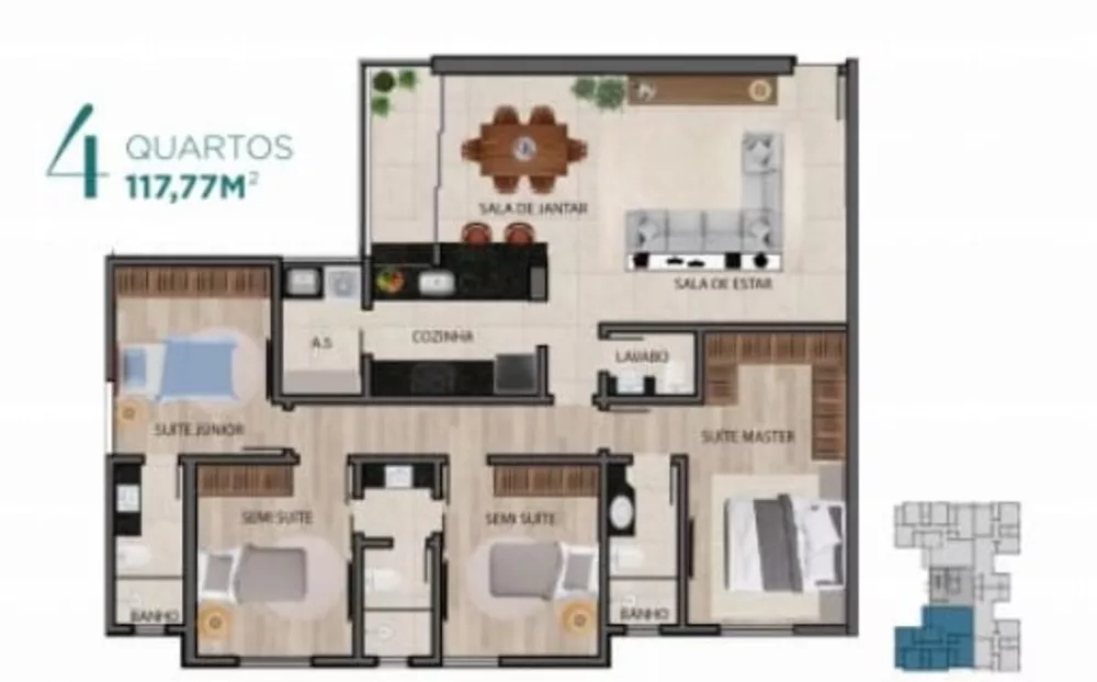 Apartamento à venda com 4 quartos, 178m² - Foto 10