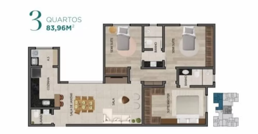 Apartamento à venda com 4 quartos, 178m² - Foto 7