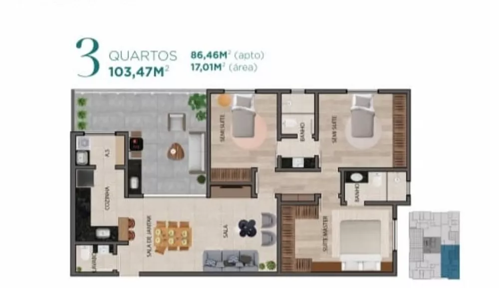 Apartamento à venda com 4 quartos, 178m² - Foto 6