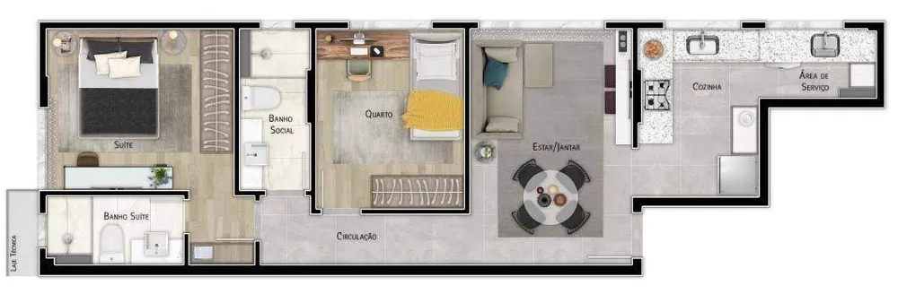 Apartamento, 2 quartos, 61 m² - Foto 1