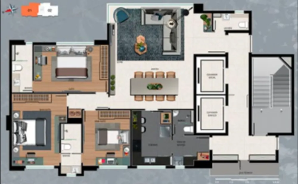 Apartamento, 3 quartos, 118 m² - Foto 2