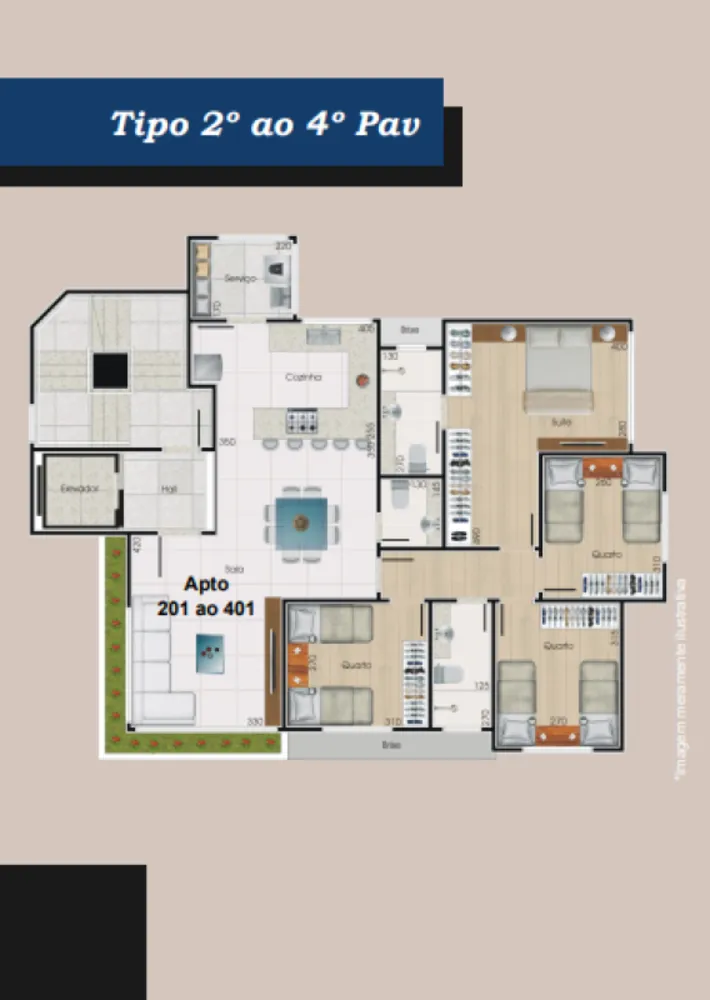 Apartamento, 4 quartos, 104 m² - Foto 2